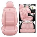 TOKOTO Car Seat Covers Fit for Passat CC B6 B5 B8 VW Polo Golf 4 5 6 7 Mk4 2018 Compatible with airbag Waterproof Automotive Interior Accessories，Pink