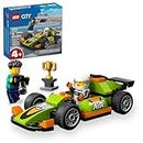 LEGO City Green Race Car Toy, Classic-Style Racing Vehicle, Small Toy Gift for Kids, Building Kit for Boys and Girls Ages 4 and Up, Photographer and Driver Minifigures, 60399