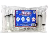 Jeringas de plástico para tomas de gelatina 2,5 oz reutilizables paquete de 25 suministros para fiestas navideñas