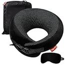 Trajectory Travel Neck Pillow Memory Foam 3 in 1 Combo with Eye Mask and Carry Bag Combo for Travel in Flights Train Airplane for Sleeping and Orthopedic Neck Pain for Men and Women