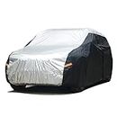 XicBoom Car Cover SUV, 210T Material Waterproof All Weather Outdoor, Full Car Cover, Sun Rain Snow UV Protection with Zipper, Fit SUV Jeep-Length (175" to 193") …