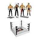 DealFry WWE Wrestlemania Heroes Set of 4 Action Figures Collectible Models with Weapons Wrestling Hero Ultimate Ring Warrior Power (Multicolour)