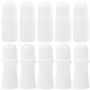 10pcs Refillable Roll on Bottles: 50ml Roller Reusable Diy Containers for Essential Oil Perfumes Balms Empty