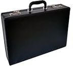 ESSENTIAL PRODUCTS Smooth Nappa Faux Leather Expandable Executive Attache Case Briefcase