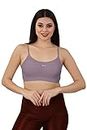 SANGANI, Women Cotton Padded Wire Free Longline Sports Bra Cami Tank Top for Workout Fitness Yoga Free Size (Pack of 1), Size (28-32). Multicolour (Free, Purple)