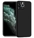 Amazon Brand - Solimo Silicone Back Case Cover for iPhone 11 Pro Max | Compatible for iPhone 11 Pro Max Back Case Cover | Liquid Silicon Case for iPhone 11 Pro Max with Camera Protection | Black