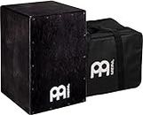 Meinl Percussion Cafe Cajon Box Drum Plus Bag with Snare and Bass Tone for Acoustic Music — Made in Europe — Baltic Birch Wood, Play with Your Hands, 2-Year Warranty (BC1BK)