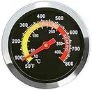 GFTIME Dial Face 2.36" Thermometer, Temperature Gauge, Thermostat for Weber Kettle, Smoker, Kamado BBQ, Outback, Charbroil, Pit Boss Ceramic BBQ, Uniflame, Smoker Grill BBQ Thermometer