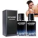 Savagery Pheromone Men Perfume, Men's Romantic Lure Perfume, Pheromone Perfume Spray for Men, Pheromone Cologne for Men Attract Women, Men's Romantic Glitter Perfume Gift (2pcs)