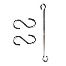 Patiofy Heavy Duty Hanging Accessories Kit for Swing & Hammock Chair/Stainless Steel Swing Accessories Set/ 360' Rotating Swing Hanging Accessories Hold up to 200 Kgs (2 S Hook and 1 Rod)