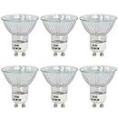 25 Watt Replacement Bulb for Candle Warmer, GU10 Halogen Bulbs, 120V Scentsy Bulbs, NP5 Replacement Bulbs, Dimmable MR16 Light Bulb with Glass Cover, 6 Packs (Warm White)