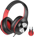 iClever HS18 Over Ear Headphones with Microphone - Foldable Lightweight Stereo 