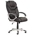 Mezonite Office Ergonomic Chair | Chair for Office Work at Home, Study Chair, Gaming Chair with Padded Arms Black - Faux Leather