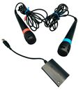 PS2 Genuine Singstar USB Converter Dongle W Wired Microphones SCEH-0001 Bundle