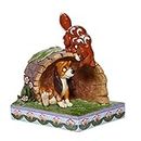 Jim Shore Disney Traditions 6008077 Fox and Hound On Log Figurine 5.75" H