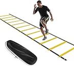 KIKILIVE Agility Ladder, Speed Agility Training Footwork Equipment 12 Rung with Carrying Bag for Sports Soccer, Football, Exercise Fitness