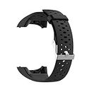 Onunaf Silikon Uhrenarmband für M430 Armband/Polar M400 Armband, Schnellverschluss Uhrenarmbänder, Ersatzarmband (Schwarz)