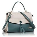 EXOTIC Dualcolor Sling Bag For Women's (Off_white Green)