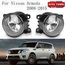 New Pair Of Clear Lens Bumper Fog Lights Lamp RH LH For Nissan Armada 2008-2015