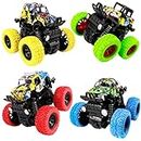 m zimoon Monster Truck, 4pcs Inertia Toy Cars 360° Rotation Friction Powered Off-road Vehicles Pull back car Christmas Birthday Gifts for 3/4/5/6 Years Old Toddlers Boys Girls