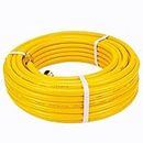 Kinchoix 100ft Flex Gas Line 1/2'' Gas Pipe Kit CSST Gas Line for Stove Dryer Heater Propane NG Appliance Equipment with 2 Male Fittings