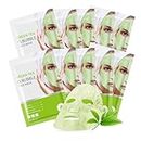 Tamoskiny Green Tea O2 Bubble Face Mask, 10 Pack, Skin Treatment Mask, Sheet Form, Deep Cleansing, Purifying, Moisturizing, Brightening