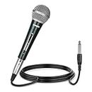 ZORBES® Handheld Wired Microphone, Karaoke Microphone, Dynamic Karaoke Cardioid Microphone with 11ft Cable, 6.35mm to 3.5mm Jack Adapter, ON/Off Switch, Suit Public Speaking/Presentation/Meeting