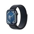 Apple Watch Series 9 [GPS 41mm] Smartwatch with Midnight Aluminum Case with Midnight Sport Loop. Fitness Tracker, Blood Oxygen & ECG Apps, Always-On Retina Display, Carbon Neutral