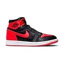 Jordan Men's Air 1 Retro High Og Bred red Black Shoes (7)