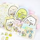 JJLFresheners 80Pcs Cute Cat Sticky Paper,Nice and Attractive Stationery Stickers,Kawaii PVC Diary Bear Sticker for Decoration Diary Scrapbooking Self-Stick Note Pads Office and School Supplies