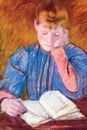 Thoughtful reader by Cassatt by Mary Cassatt - Art Print