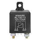 WM686 100A Heavy Duty Continuous Relay to Switch Power On/Off, Automotive Electrical Relay Split Charger Contactor for Control Battery ON/Off RL/180 DC 12V Relé de repuesto
