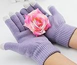 I-Sonite (Light Purple) Universal Unisex One Size Winter Touchscreen Gloves for Samsung Galaxy J7