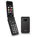 TTfone TT760 Téléphone Mobile à Grosses Touches 4G pour Les Personnes Âgées avec Bouton d'Assistance d'urgence - Téléphone Mobile de Base Déverrouillé (Noire, avec câble USB)