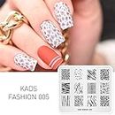 KADS Nail Stamping Plate Moda Nail Art Timbro Template DIY Immagine Template Manicure Stamping Plate Stencil Tools (FASHION 005)