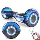 GeekMe Hoverboards for kids 6.5 Inch Electric Scooter Board with Bluetooth - Speaker - Beautiful LED Lights Gift for kids and teenager and adults