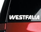 Westfalia 8" DECAL/Sticker -weatherproof- for virtually any smooth surface - for bush planes snow mobiles cars etc (8" x 1")
