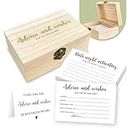 STOFINITY Advice and Wishes for The Mr and Mrs - Wedding Advice Cards for Bridal Shower Games, Advice for The Groom and Bride Box, Wishes for Bride Wedding Shower Decoration, Date Night Wish Card
