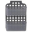 Home Basics KT47459 Adjustable Over the Cabinet Plastic Organizer, Clear and Grey