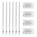 Luckious Brand - 10PCS Sterilized Disposable Piercing Needles, Stainless Steel Sterile Disposable Ear Nose Navel Nipple Lip Piercing Needles for Tattoos and Body Piercings (16G)