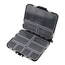 Haofy Tackle Box Organizer, Black 26 Individual Compartments Portable Fishing Baits Sturdy Plastic Storage Box
