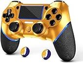 Yellow Blue Wireless PS-4 Controller, Compatible with /PS4/Slim/Pro with Dual-Vibration for PS4…