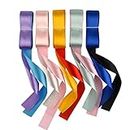 KUUQA 10 Pack Satin Ribbon Double Faced Ribbon Bundle Assorted Ribbon for Christmas Thanksgiving Gift Decoration Craft Wrapping Floristry 25mm X 4 m