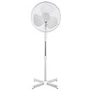 Generic 16 OSCILLATING PEDESTAL AIR COOLING ELECTRIC FAN EXTENDABLE ADJUSTABLE STAND, White