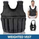 110lbs Exercise Weight Vest Weighted Adjustable Fitness Training Workout Sports