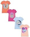 The Children's Place Girls' Animals Short Sleeve Graphic T-Shirts, Multipacks, Owl/Unicorn/Butterfly/Cat-4 Pack, Large