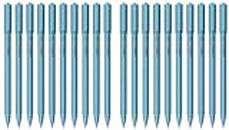 Hauser XO 0.6mm Ball Pen Box Pack | Sleek Body & Minimalistic Design | Matt Finish & Solid Body Type | Low Viscosity Ink With Ultra Durable Tip | Blue Ink, Pack of 20 Pens