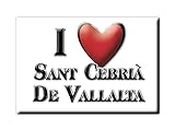 Enjoymagnets SANT CEBRIÀ DE VALLALTA (B) FRIDGE MAGNET SPAIN CATALUÑA SOUVENIR I LOVE GIFT PRESENT