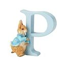 Peter Rabbit, Figura de coneja y Letra "P" para colgar, Home Deco, Enesco