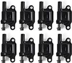 8PCS LUOCCFG UF-413 Square Ignition Coils Pack, for CHEVY Cadillac GMC Pontiac 5.3L 6.0L V8 Engine G8 Grand Prix H3 Silverado Tahoe Yukon Impala, Automotive Ignition Coil Pack Parts Replaces# 12570616